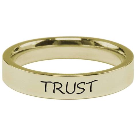 Stainless Steel Comfort Fit Inspirational Ring By Pink Box 